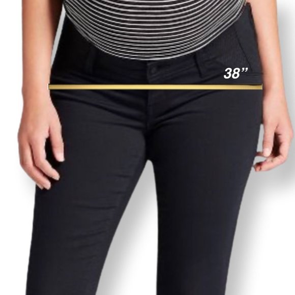 Isabel Maternity - Inset Panel Skinny Maternity Jeans - Size 4/27 - Black Color - Picture 4 of 10